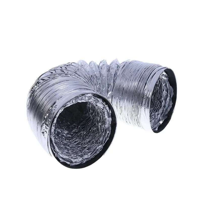 4 Inch 100mm Ventilator Pipe PVC Aluminum Tube Air Ventilation Hose Flexible Exhaust Duct 3/2M System Vent Bathroom Oasis Select