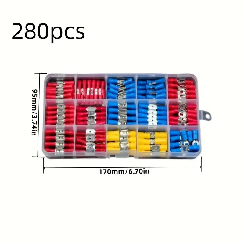 280-Piece Insulated Crimp Terminal & Wire Connector Set Crimp Terminal Kit Oasis Select