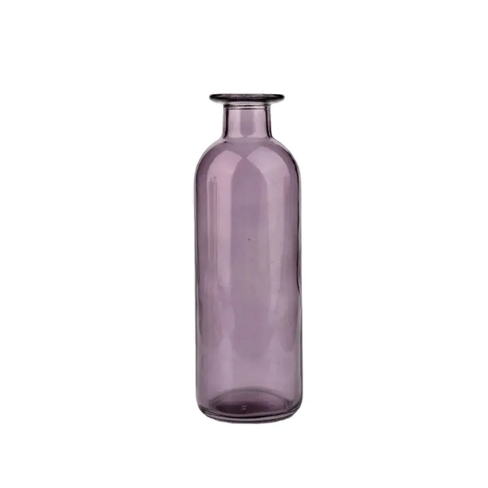 Transparent Glass Flower Vase | Modern Hydroponic Table Decor Glass Flower Vase Oasis Select Purple-S