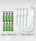 1.5V Best Selling Series-AA 12000mAh & AAA 6800mAh USB Rechargeable Batteries For Everyday Devices Stable output, long lifespan Oasis Select 8 PCS AAA Batteries