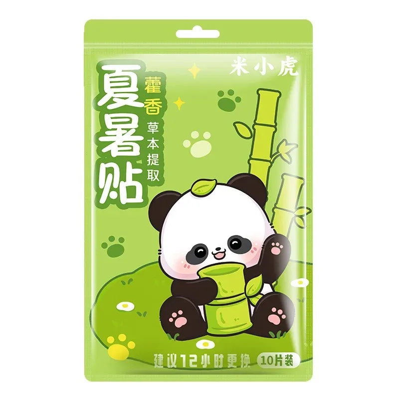 10Pcs Herbal Fast Cooling Patches Quick Temperature Drop Body Cool Stickers For Outdoor Travel Summer Heat Relief Daily Care Oasis Select