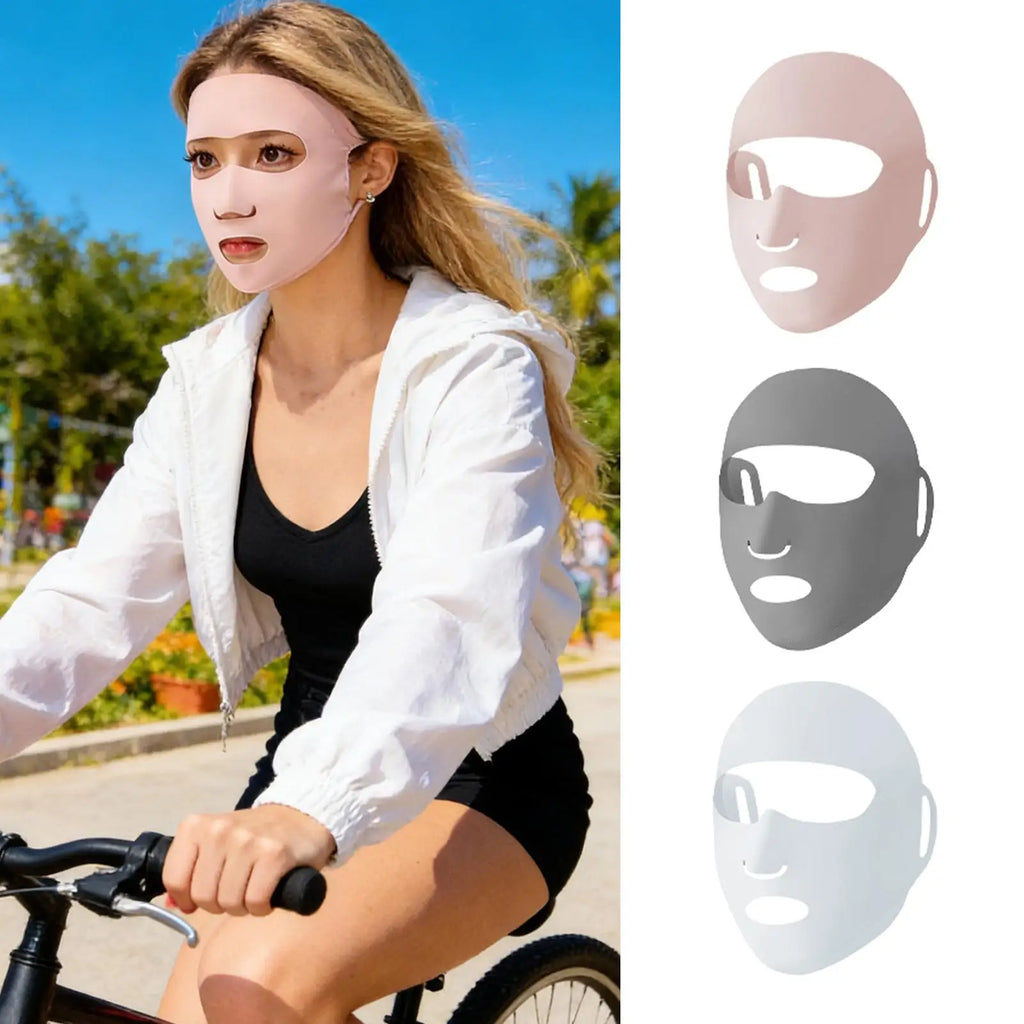 Face Cover for Sun Protection UV Protection Full Face Cover Sun Shield Adjustable Facekini Outdoor Hiking Cycling Running Gear Oasis Select