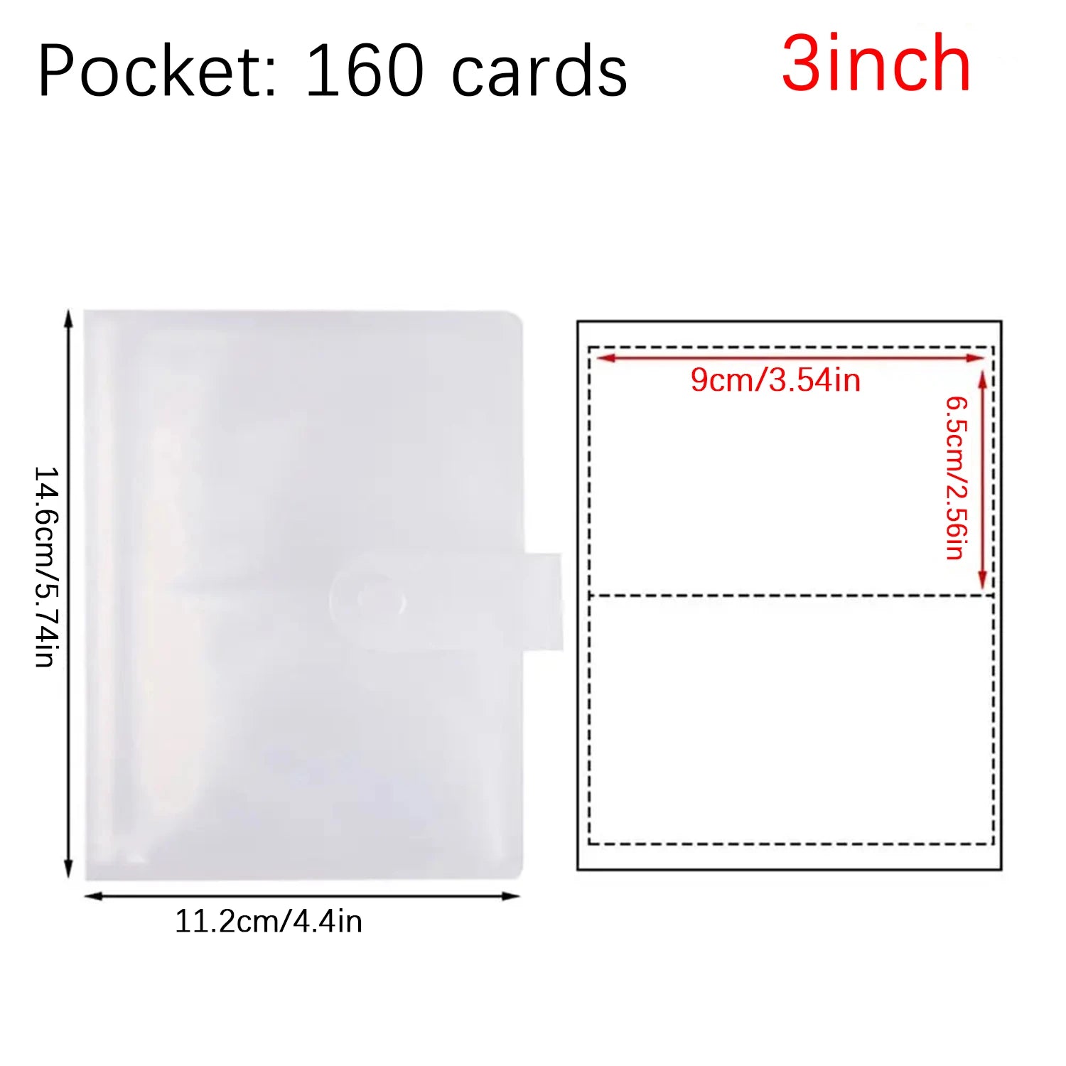 Photo album with 80/160 slots, Polaroid card holder, 3-7 inch jewelry storage card holder, idol star photo collection. Oasis Select 3 Inch-160 Cards