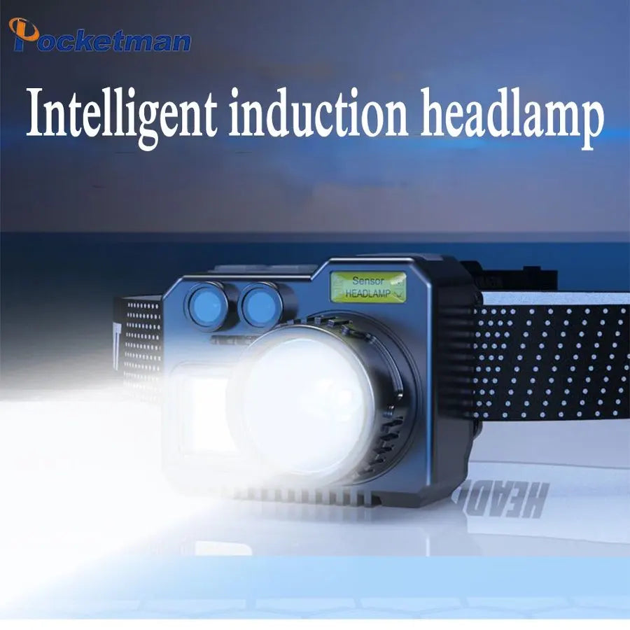 POCKETMAN IR Sensor Headlamp – 7 Modes USB Rechargeable LED