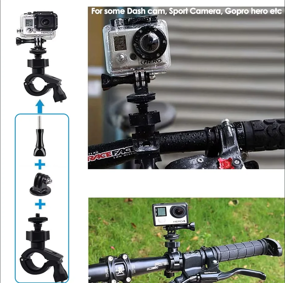 Bike Handlebar Mount for GoPro, DJI Osmo & Insta360