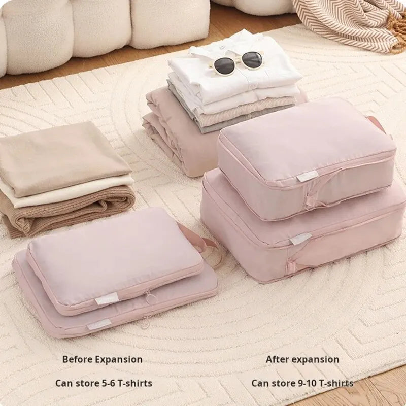 Vacuum Compression Storage Bags, Space Saver Bags for Clothes-Waterproof Travel Organizer,Portable for Moving & Seasonal Storage Oasis Select