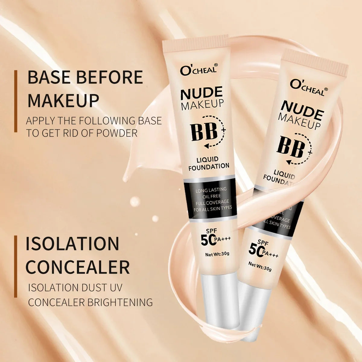 BB Cream SPF50 PA++++ Foundation Primer – Waterproof & Brightening