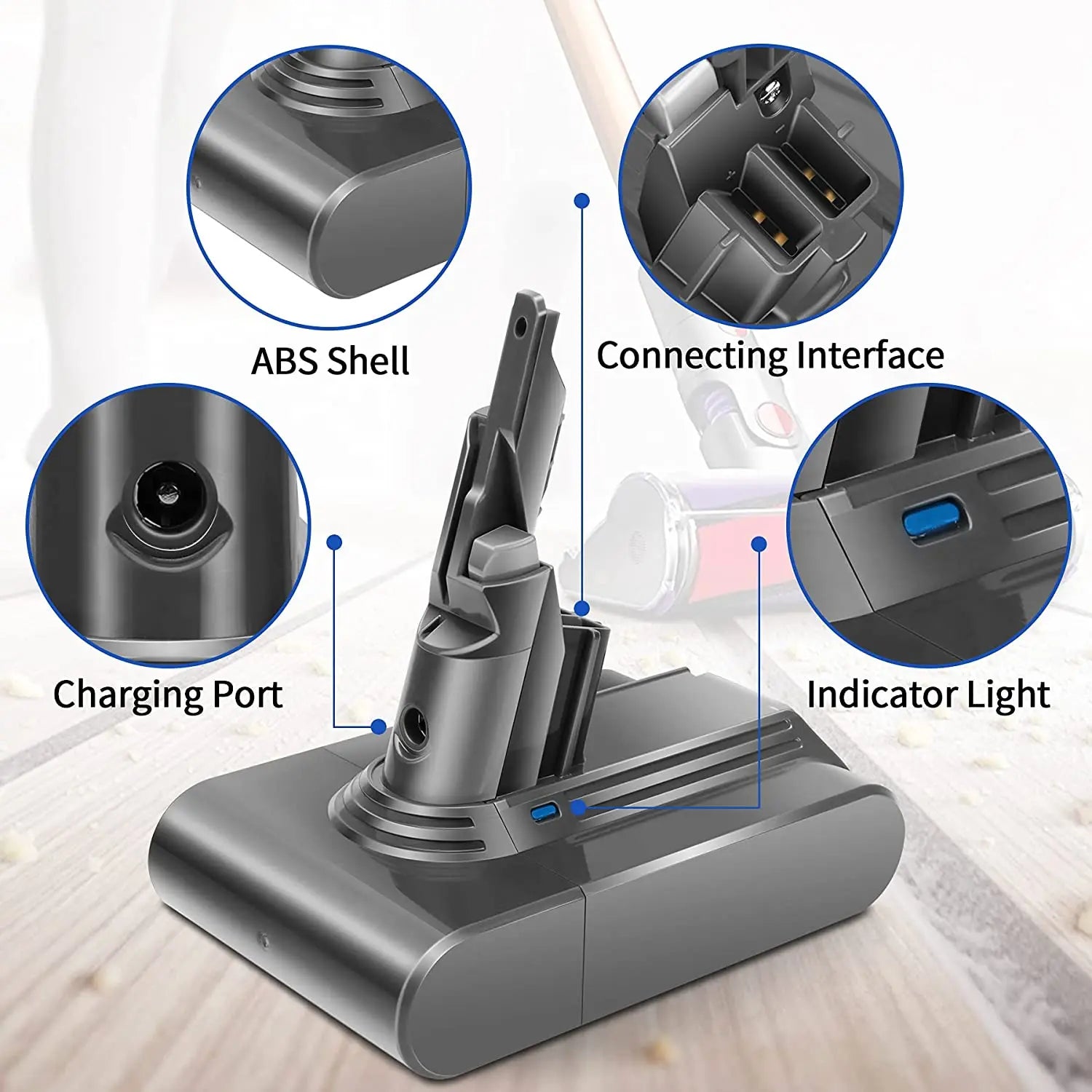 16800mAh 28000mAh For dyson V6 V7 V8 V10 Battery Replacement,SV10 SV11 SV12 SV09 Vacuum Cleaner Battery Power Tool Battery Oasis Select