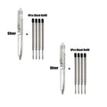 1/2pcs High Quality Metal Military Tactical Pen School Student Ballpoint Pens Emergency Glass Breaker Self Defense Supplies Oasis Select 2pcs silver plus ref