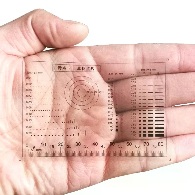 Quality Check Stain Contrast Card Transparent Film Surface Gauge Point Gauge for Accurate Measurement Oasis Select