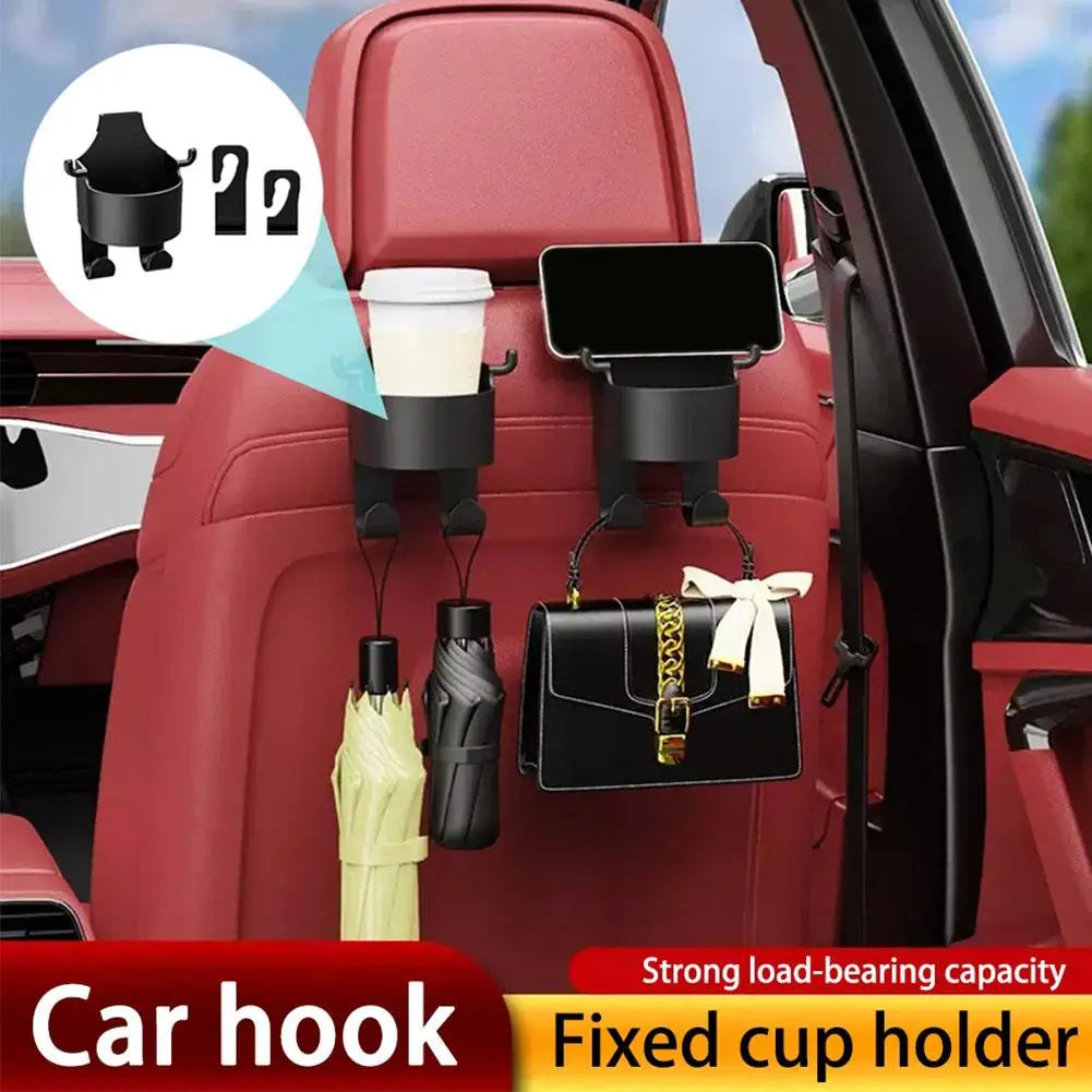 Car Seat Headrest Hook Hanger & Cup Holder Organizer Car Seat Organizer Oasis Select