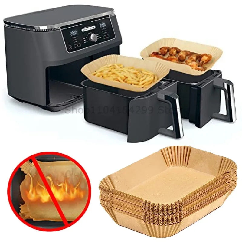 Disposable Air Fryer Paper Non-Stick Kitchen Baking Airfryer Mat Oilproof Micro-wave Barbecue Pad Baking Paper Liner Accessories Oasis Select
