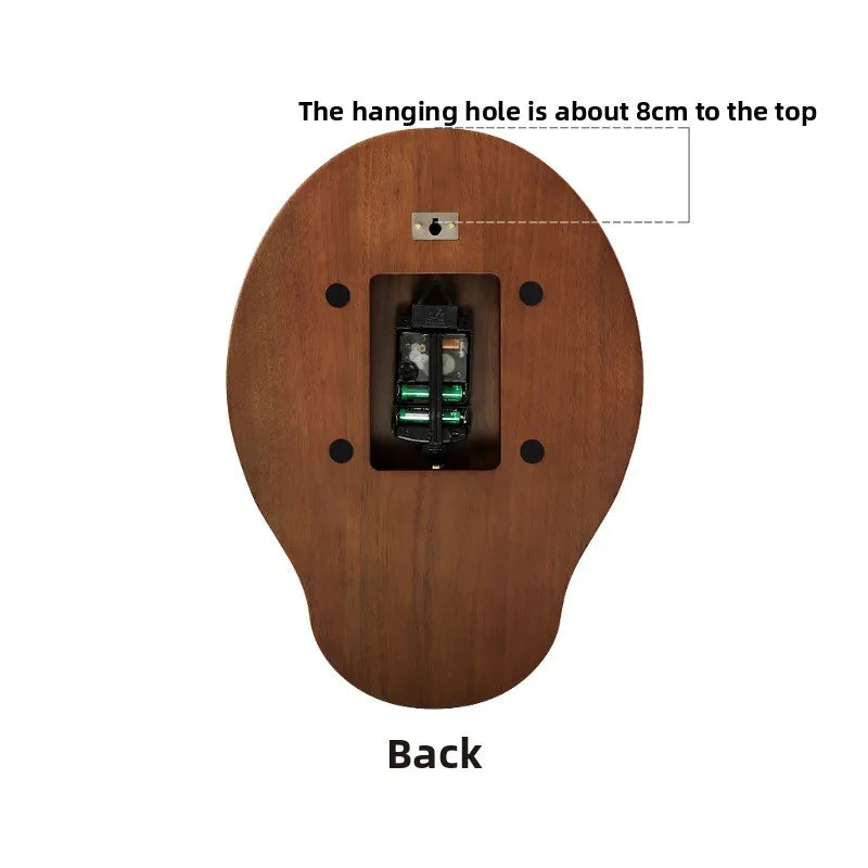 New Chinese Style Solid Wood Clock, Living Room, Home Decor, Chinese Style Silent Wall Decoration Scandinavian Style Oasis Select