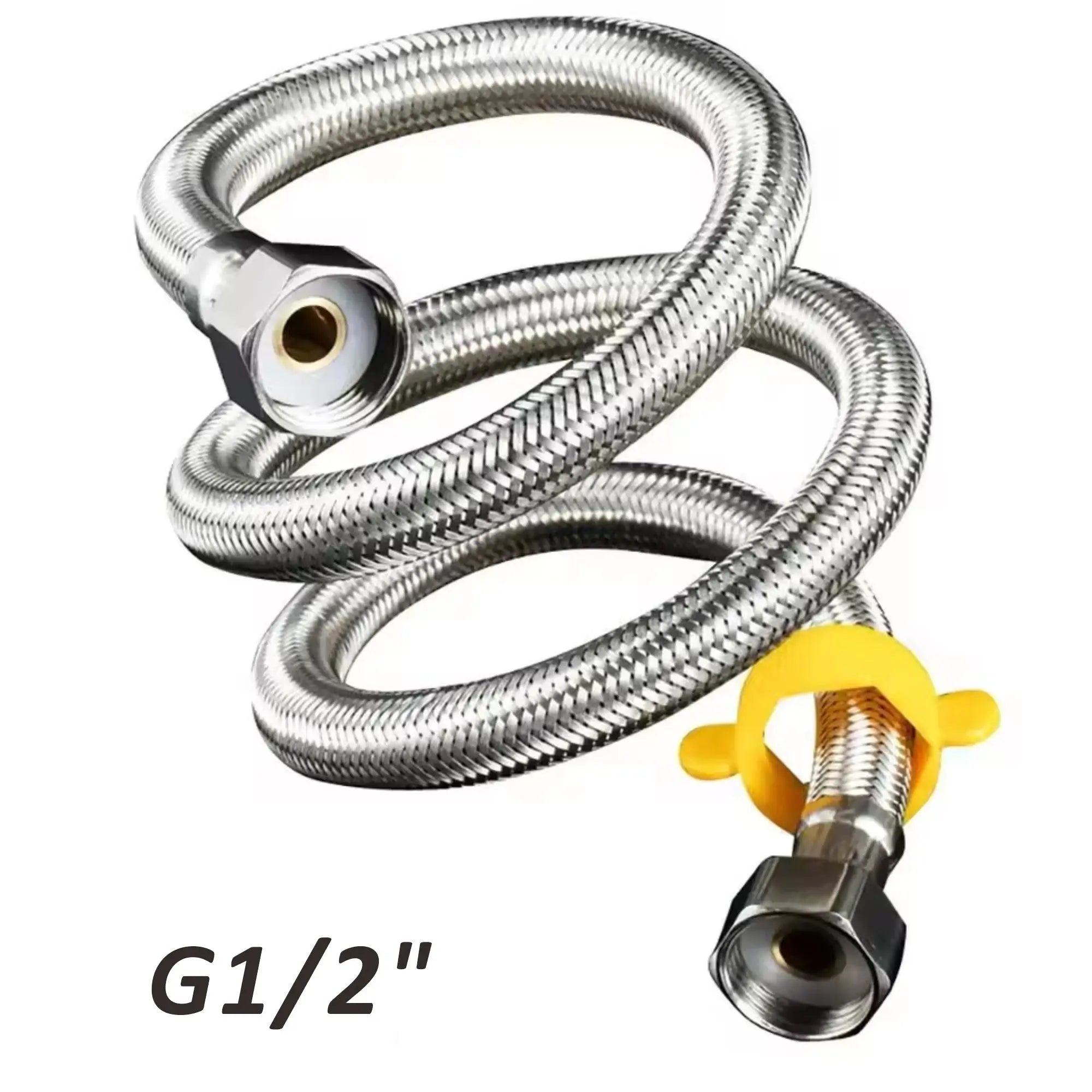 Hot and Cold Water Faucet Inlet Hose 304 Stainless Steel Faucet Braided Water Pipe Heater Flexible Connecting Pipe Oasis Select
