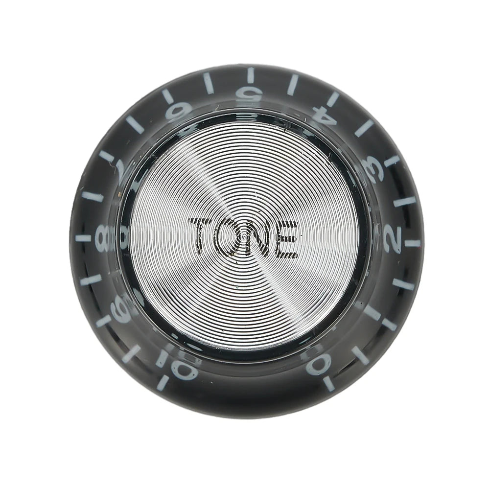 4pcs Aluminum Guitar Tone And Volume Speed Control Knobs Silver Silver Top Hat Bell For GB LP SG Electric Guitar Accessories Oasis Select