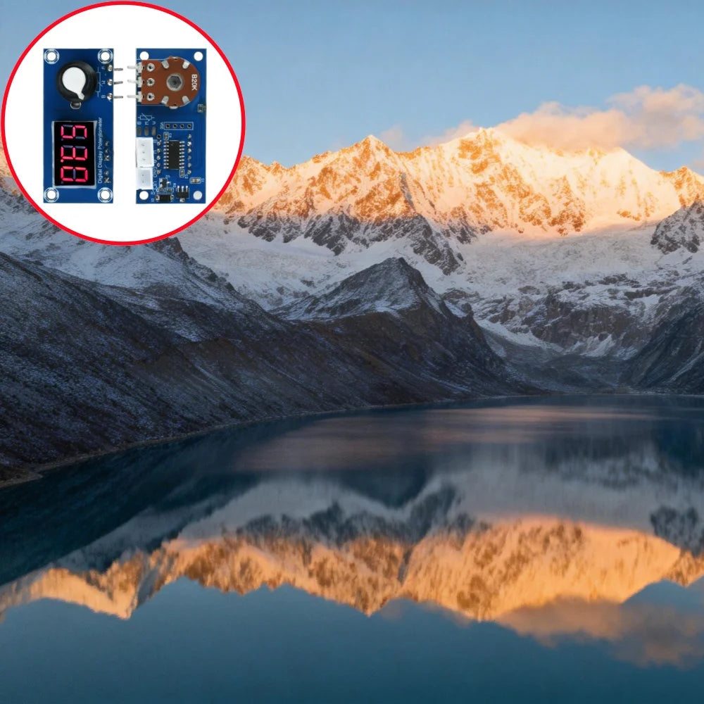 Single Channel Digital Potentiometer Module - 5K/10K/20K Adjustable Resistor with 3-Digit LED Display for Precision Control Oasis Select