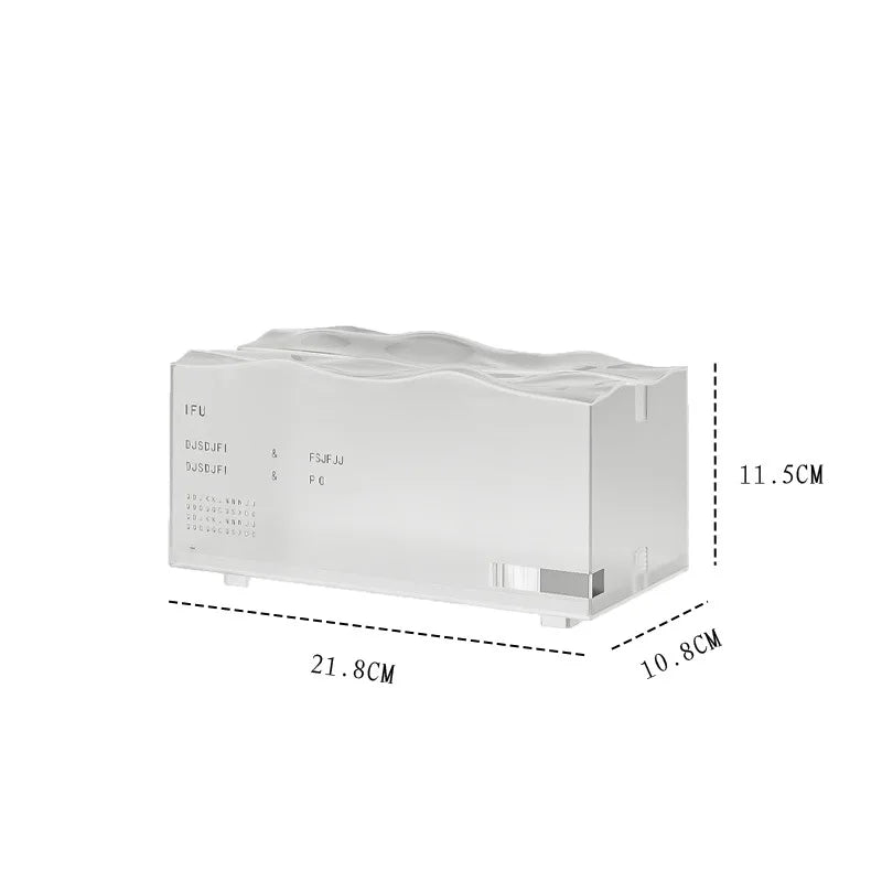 Desktop Tissue Box Living Room High-grade Light Luxury Elastic Support Living Room Suction Box Bedroom Bed Artistic Spring Oasis Select B