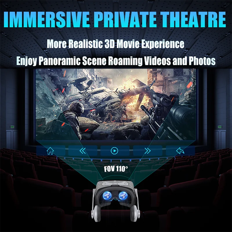 VR Shinecon SC-G07E 3D VR Headset for iPhone & Android