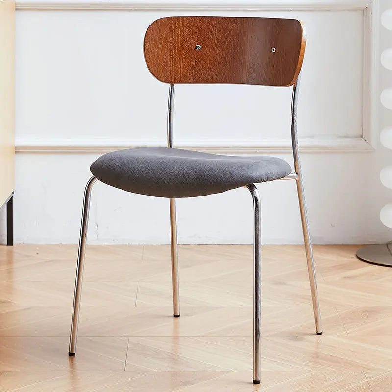 Light luxury back chair Nordic dining chair custom soft bag seat cushion wrought iron dining table chair wholesale negotiation Oasis Select Dark Grey-A
