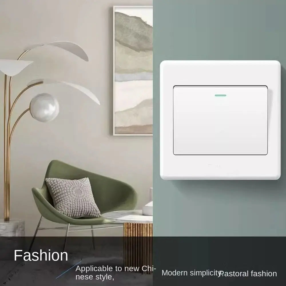 1Way Button Wall Switches Home Accessories Durable 1/2/3/4 Gang with Fluorescent Indicator Light Wall Light Switch Panel Oasis Select