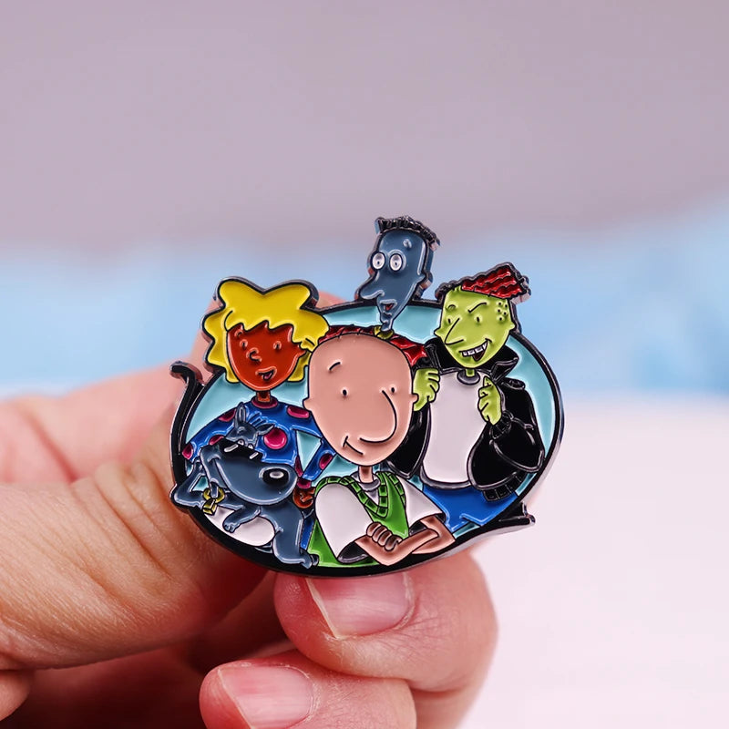 DOUGS Enamel Pin American animated television series characters brooches jewelry Oasis Select Default Title