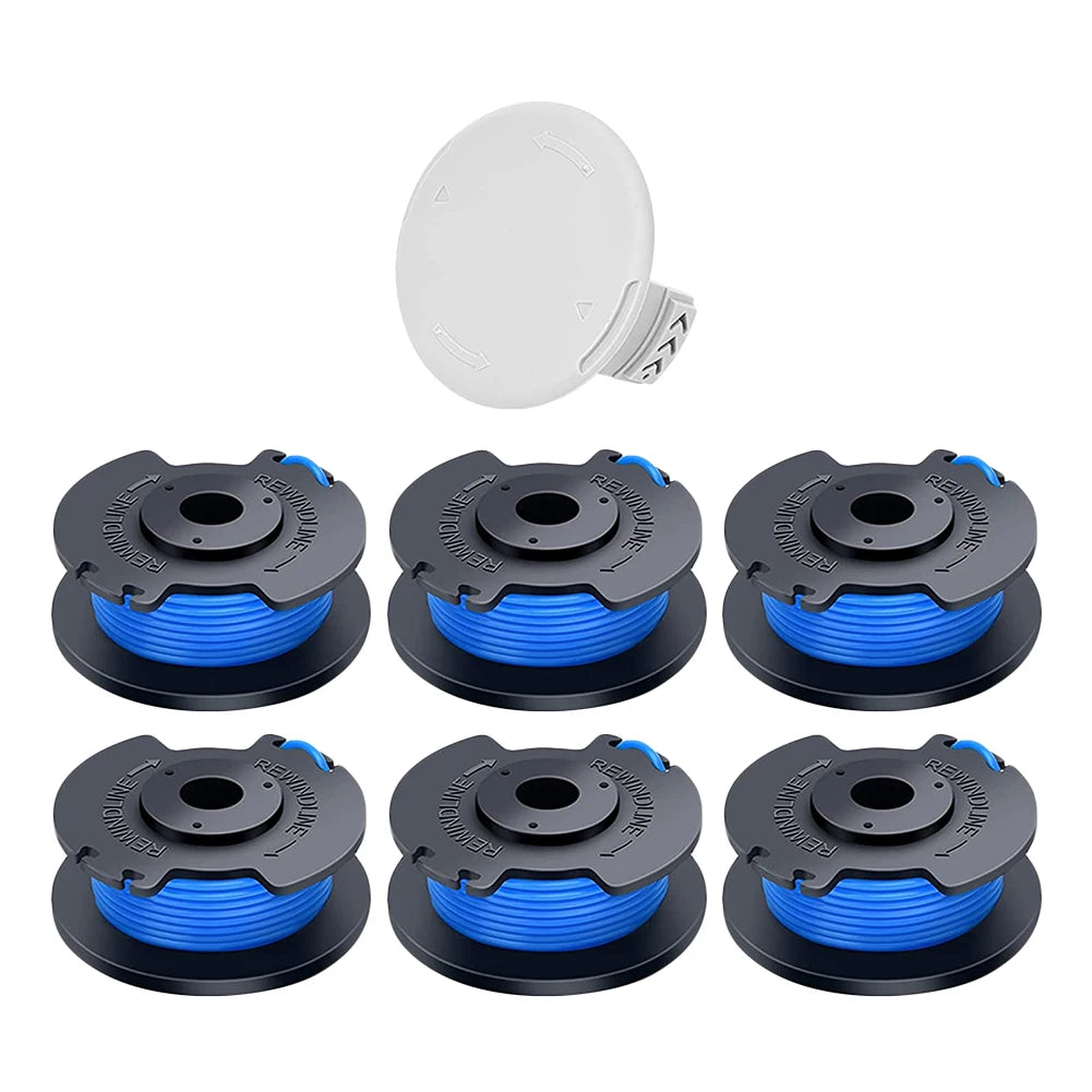 10-1rolls String Trimmer Spool Kits For Ryobi One AC14RL3A/AC14HCA 11FT Cordless Weed Eater Spool Line Lawn Trimmer Accessories Oasis Select 6 Spools and 1 Cover spain