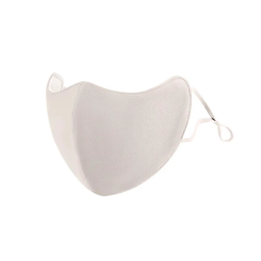 Fashion Warm Face Mask for Women High Quality Washable Reusable Anti Dust Windproof Mouth-muffle Winter Warm Breathable Mask Oasis Select WHITE