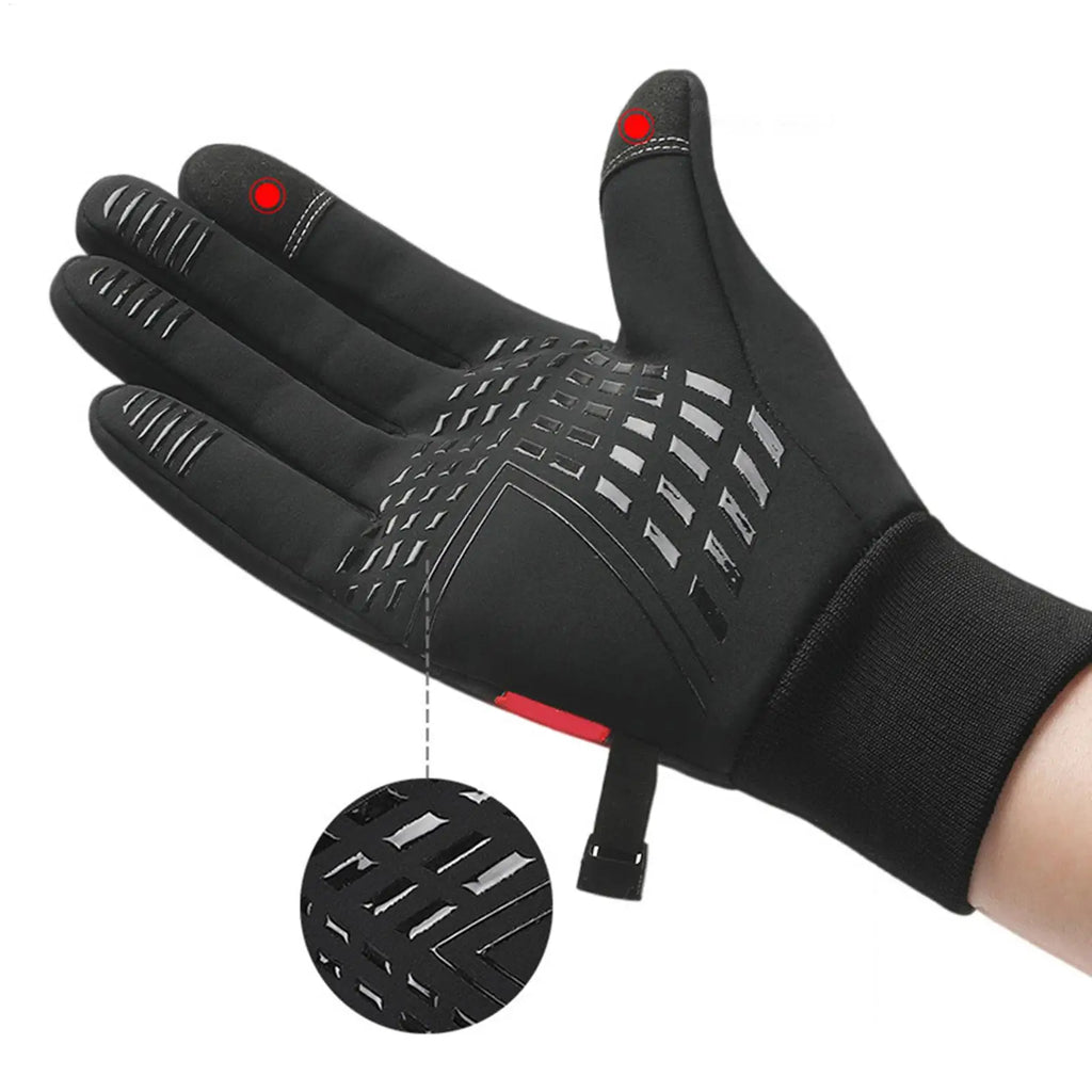 Heated Gloves Motorcycle Gloves USB Charging Windproof Non-Slip Touchscreen Waterproof Thick Drawstring Mitten for Skiing Oasis Select