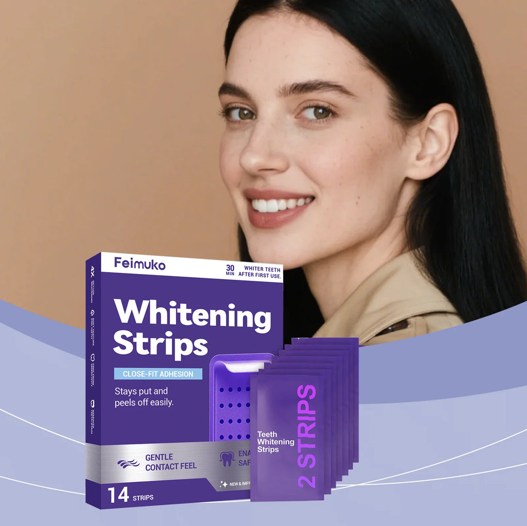 Purple Teeth Whitening Strips Brighteni Tooth Improve Dental Yellowing Bright Smile Cleaning Oral Hygiene Teeth Bleaching Strip Oasis Select