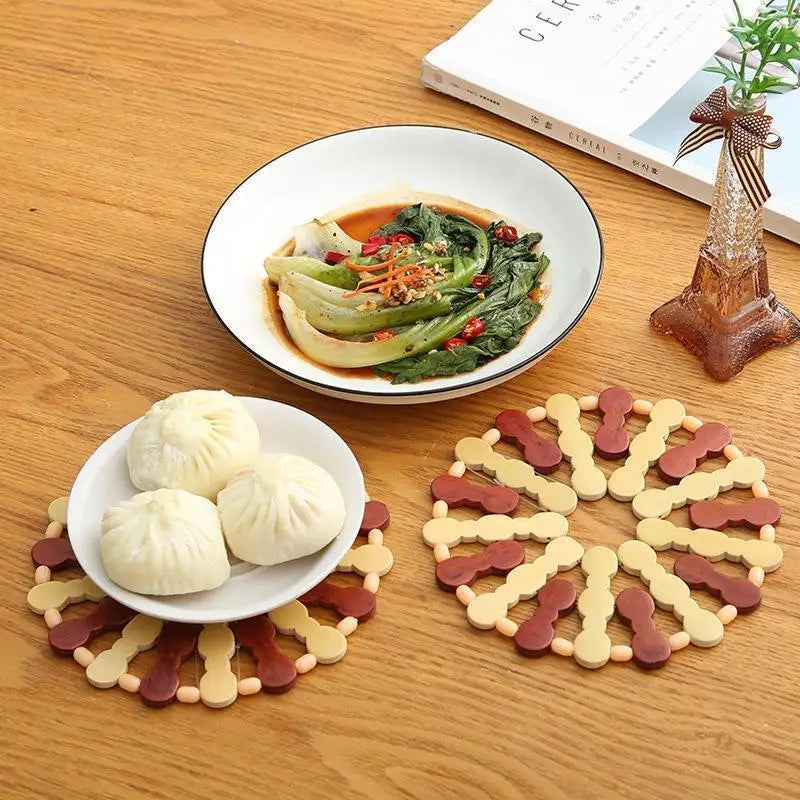 Bamboo Heat Resistant Trivet Mat – Non-Slip Pot Pad & Coaster
