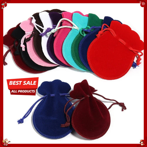 10pcs Gourd Velvet Gifts Bags Colorful Drawstring Jewelry Bags Storage Pouches For Wedding Christmas Party Gifts Packaging Bags Oasis Select