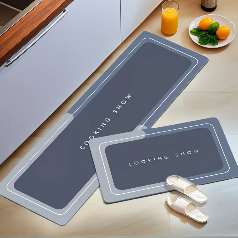Quick Dry Crystal Velvet Kitchen Mat Easy to Clean Thick Soft Floor Mat for Kitchen Bathroom Hallway Entryway and Laundry Oasis Select