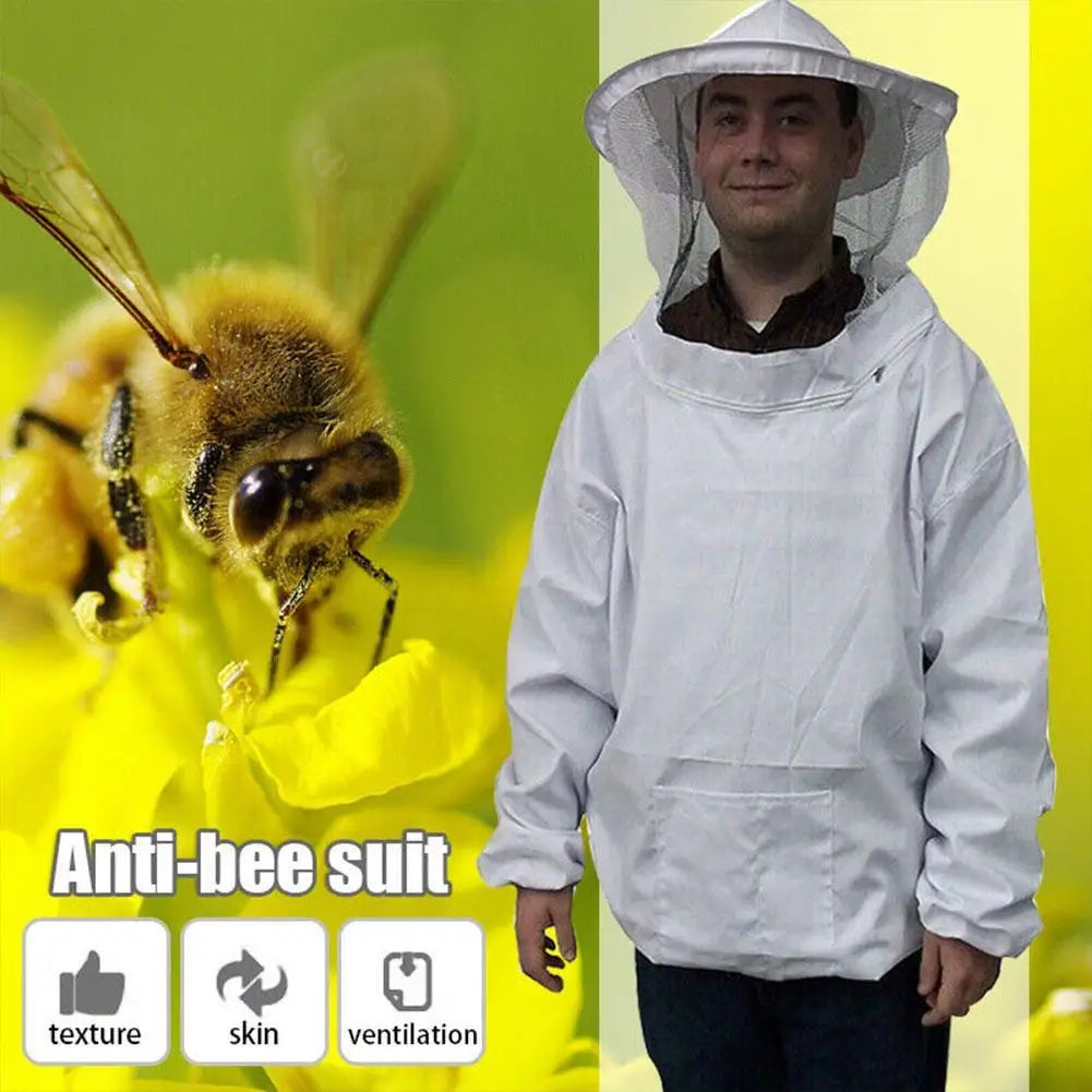 Protective Beekeeping Jacket Veil Smock Equipment Beekeeping Hat Sleeve Beekeeper Suit Apiculture Bee Dress Oasis Select