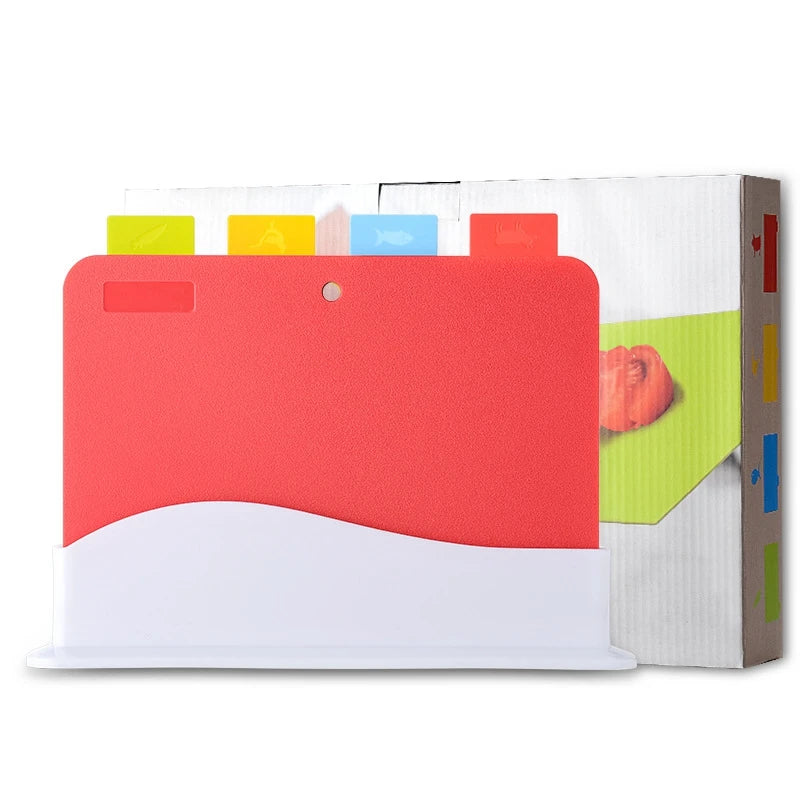 1Set Flexible Plastic Cutting Board Mats Non-Slip Cutting Mat Thin Kitchen Cutting Mat Set +Food Icons Oasis Select