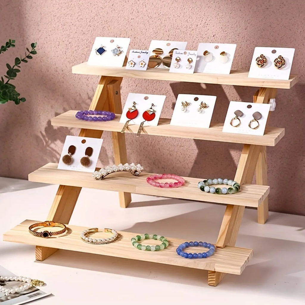 Wooden display rack, ear stud rack, perfume, jewelry, ear ring storage rack, desktop small commodity display rack Oasis Select