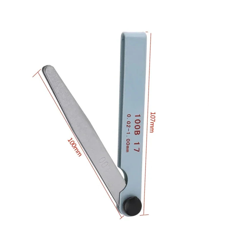 17-Blade Metric Feeler Gauge 0.02–1mm | Engine Valve Tool