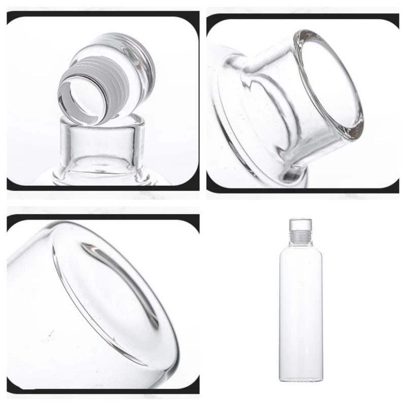 300-1000ML Glass Water Bottle Large Capacity Multi-function Creative Simple Milk Cup Portable Transparent Outdoor Sports Bottle Oasis Select