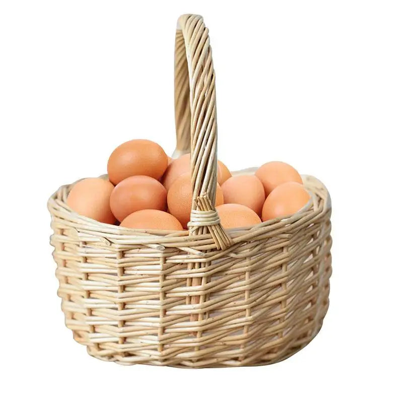 Flower Arrangement Basket Hand-woven Mini Wicker Rattan Baskets With Handle Flower Basket Storage Basket Wedding Flower Baskets Oasis Select