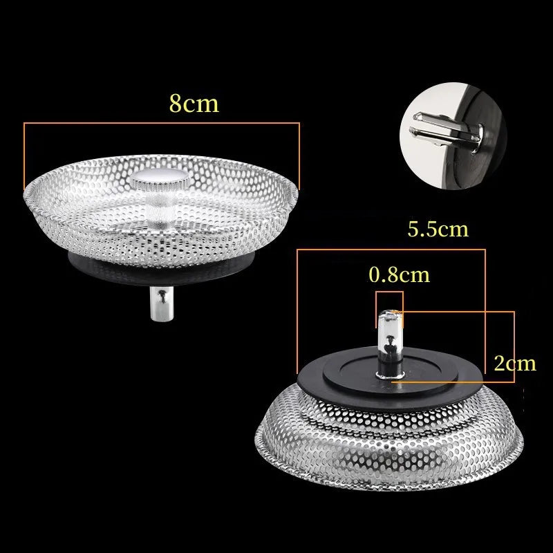 Waste Plug Sink Strainer Stainless Steel Basin Drain Filter Shower Floor Sewer Mesh Hair Catcher Kitchen Bathroom Accessories Oasis Select B