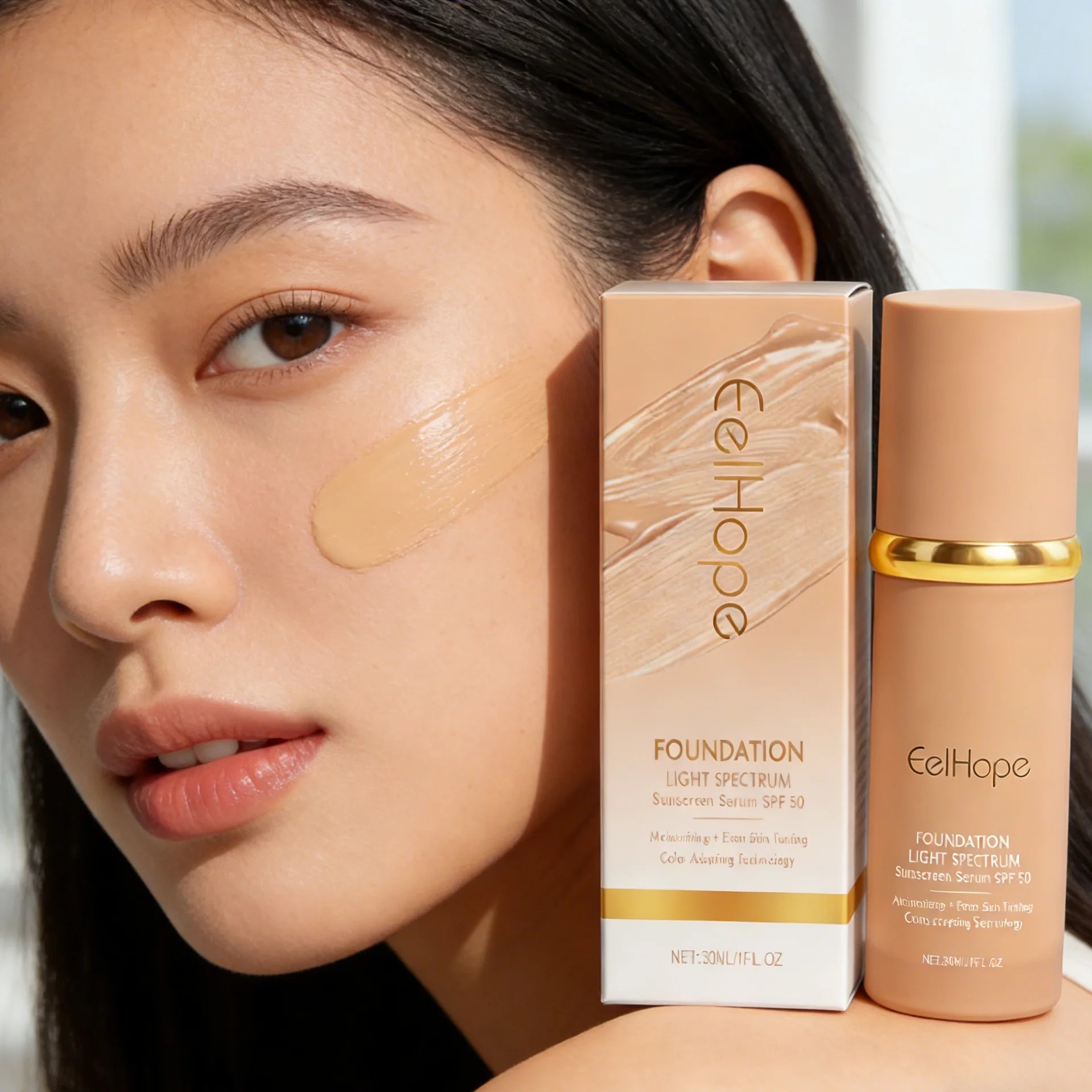 Eelhope 4-in-1 Color-Changing Liquid Foundation SPF 50+ 30ml Liquid Foundation Oasis Select