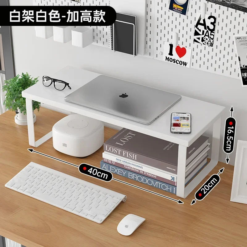 Wood Monitor Stand & Desk Organizer Shelf – 30/40/50cm