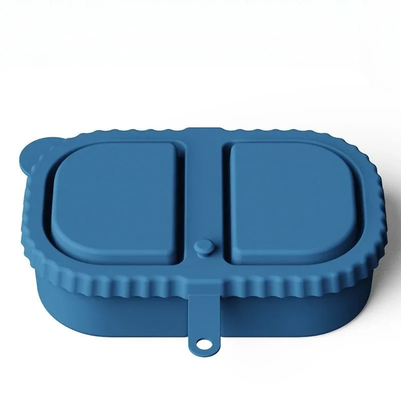 Silicone Double Compartment Seasoning Box – Portable & Foldable Seasoning Storage Box Oasis Select Blue