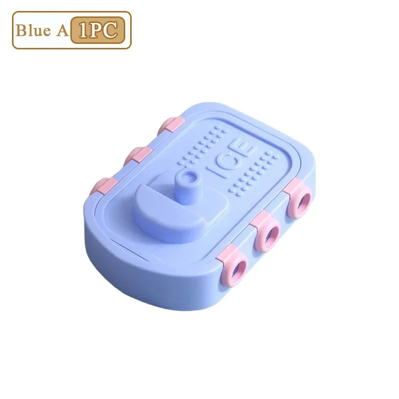 1/2/4PCS Small Boat Minivan Silicone Ice Mold DIY Children Homemade Ice Cream Mold Ice Cream Ice Lattice Making Ice Box Oasis Select Blue A-1PC