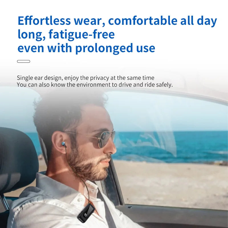 D70Pro Lavalier Business Bluetooth 5.4 Earphones Talk/Music Time 36 Hours LED Digital Display With Mic Noice Cancelling Headset Oasis Select