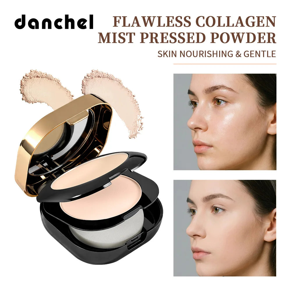 Double Layer Powder Oil Control Long Lasting Sumdge-Proof Concealer Setting Powder Makeup Matte Finish Lightweight Pressed Powde Oasis Select