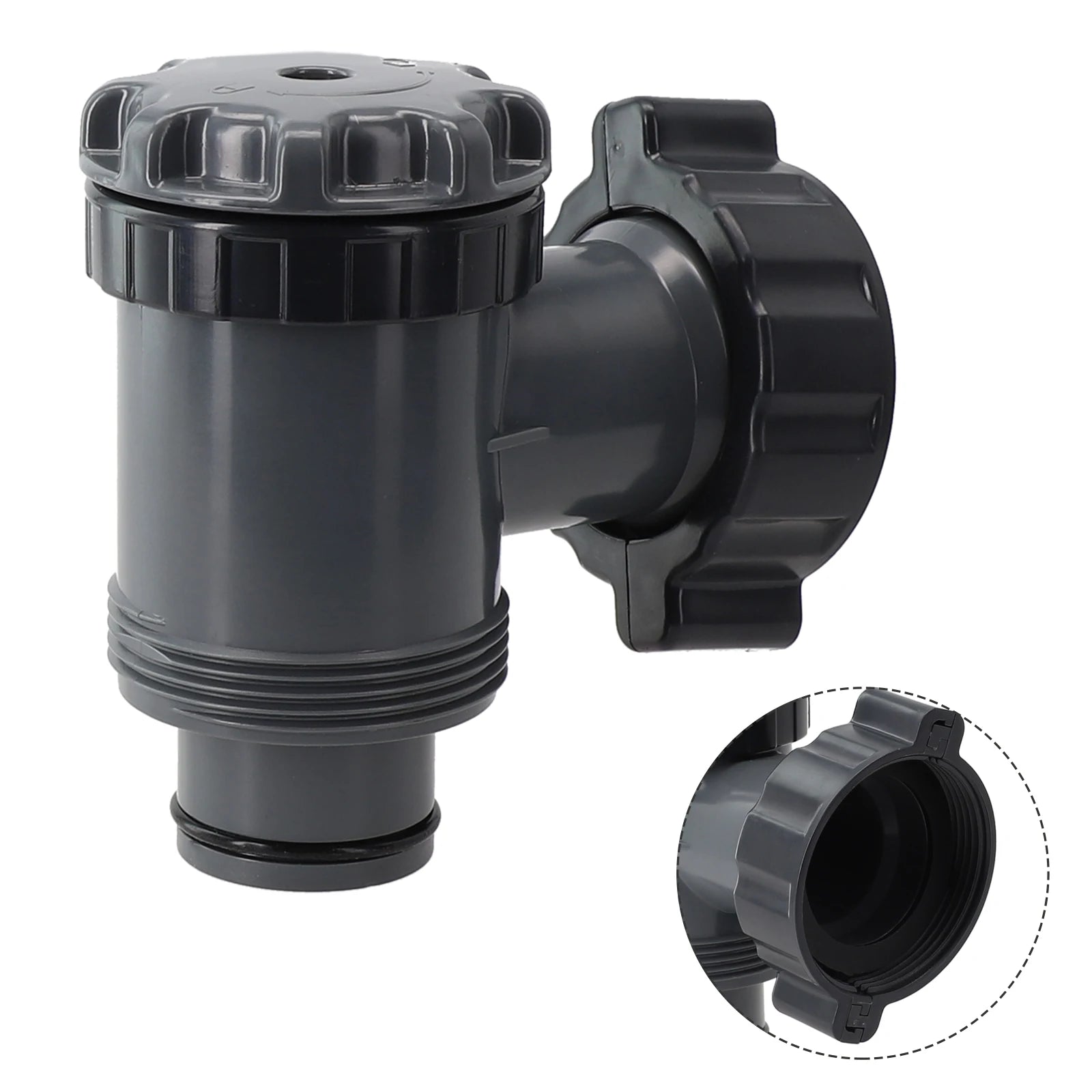 1Pcs Swimming Pool Filter Pump Plunger Valve Replacement 38mm Compatible For Above Ground Pool With 1-1/2 Hose Connection Oasis Select