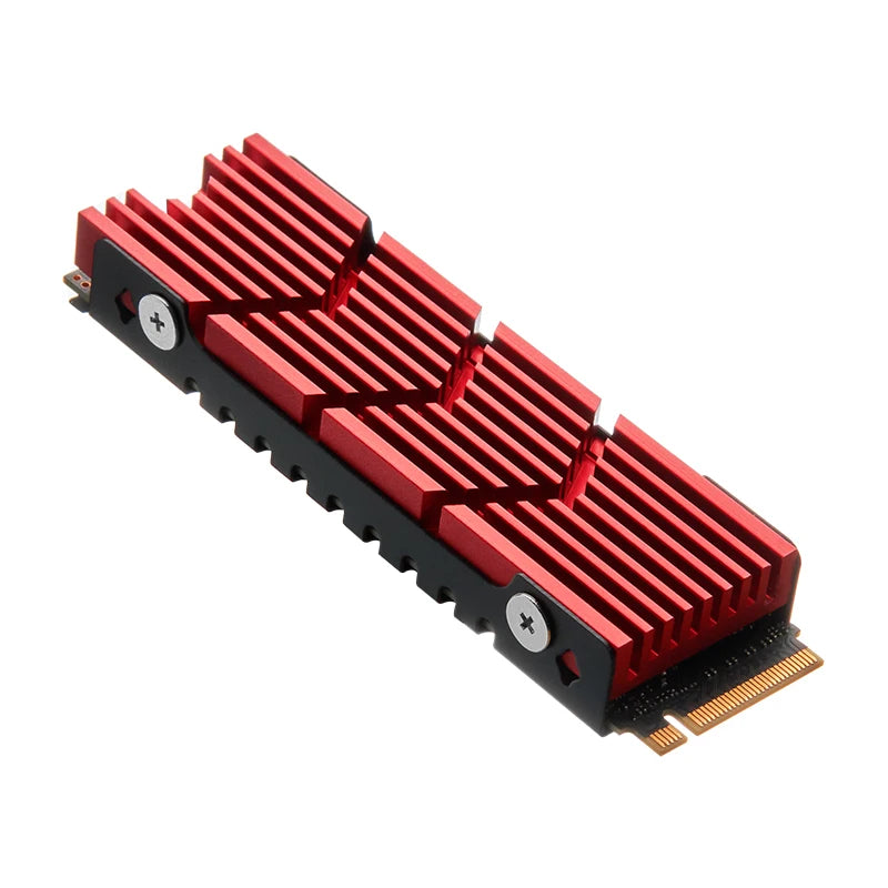 M.2 2280 NGFF/NVME SSD Heatsink Aluminum Heatsink with Silicone Thermal Pad Solid State Drive Radiator PC Accessories Oasis Select F Red China Mainland