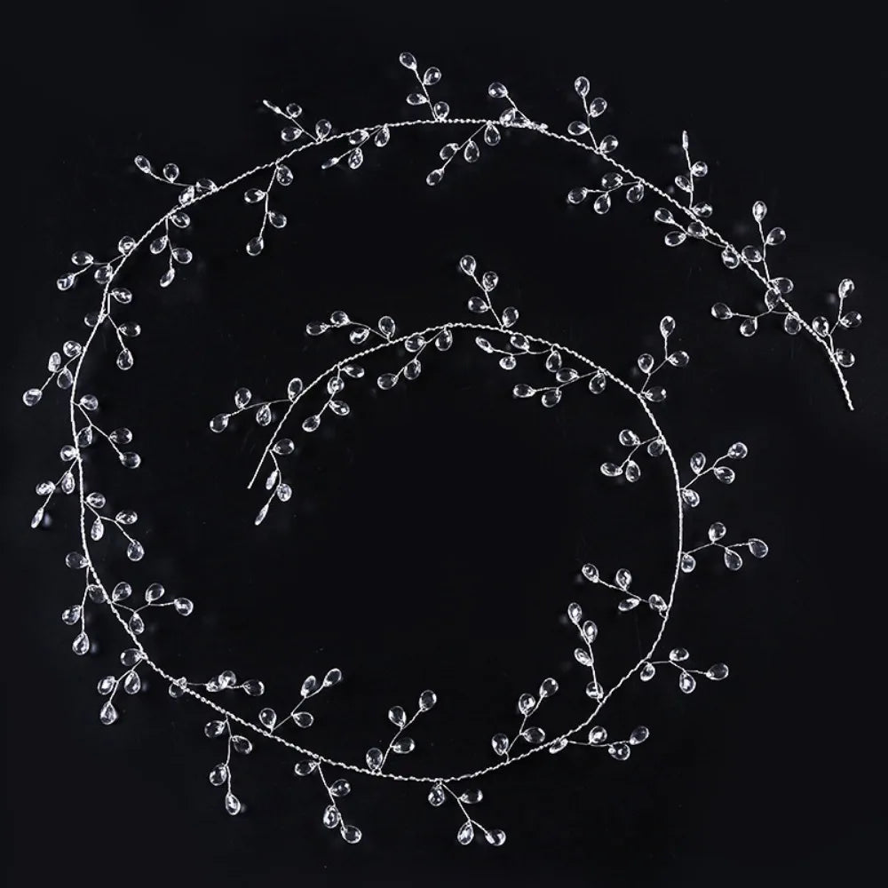 DIY Acrylic Crystal Beads Transparent String Branch Curtain Garland Droprain Diamond Beaded Stage Accessories Oasis Select 150cm