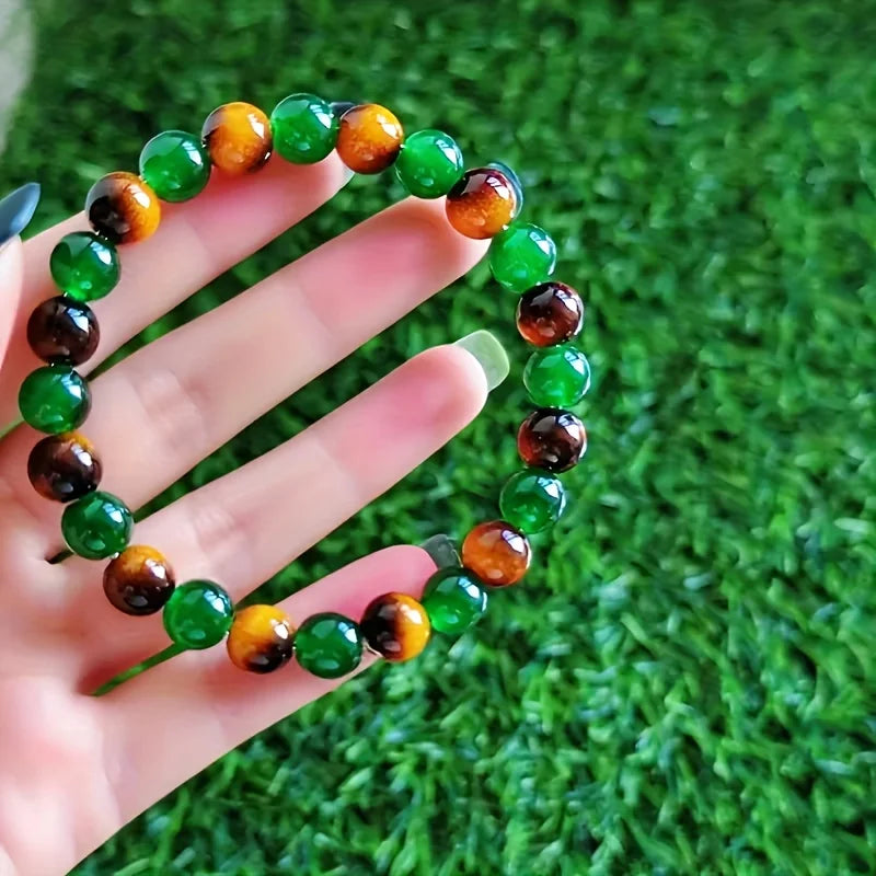 Green Crystal Bracelet Attracting Wealth Lucky Bracelet Suitable for Everyday Wear Perfect for Teacher'S Day Graduation Gifts Oasis Select