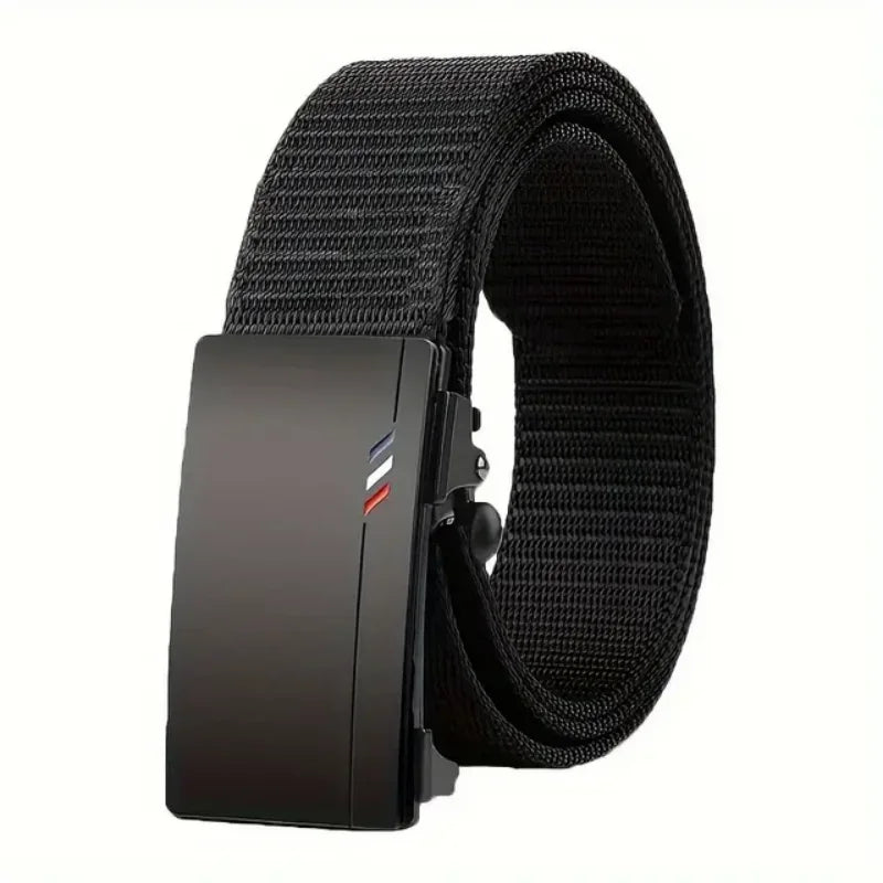 Men's Belt Outdoor Leisure Sports Belt Toothless Quick Release Automatic Buckle Quality Black Belt Oasis Select SDFB 120cm